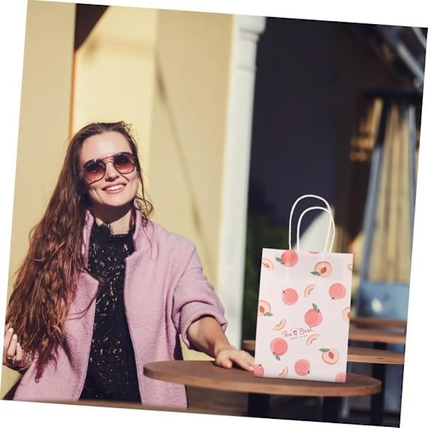 12 kpl Hedelmäsarjakuva Kraft Paper Kassi Paperikassit Karkkipakkauslaukut