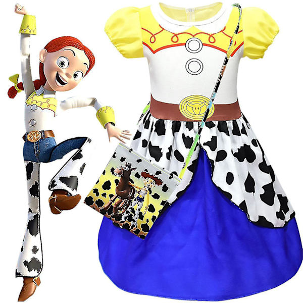 Legetøj 4 Jessie Kostume Børn Piger Fancy Up Outfit Maskerade Taske Sæt Gif 5-6 Years