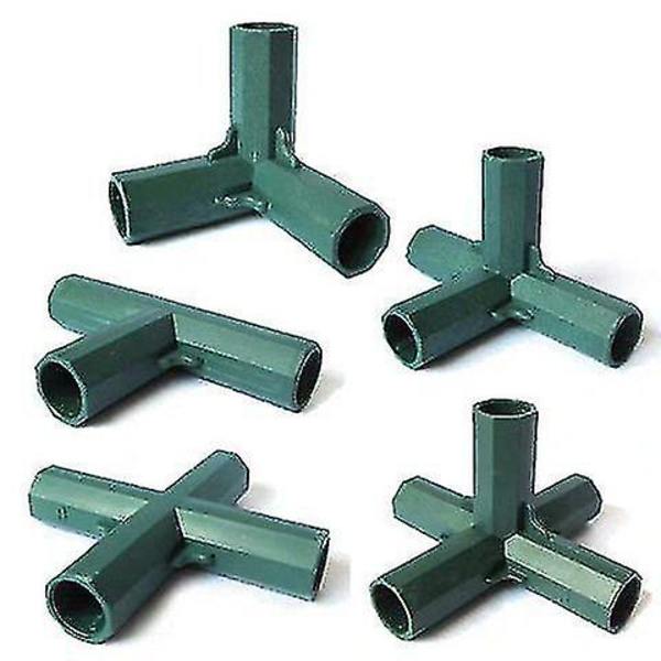 16mm Plast Havegitterforbindelser til Have, Grøntsags Have, Klatreplanter, Markise, Rør, Stang, Forbindelsesled 1stk Grøn