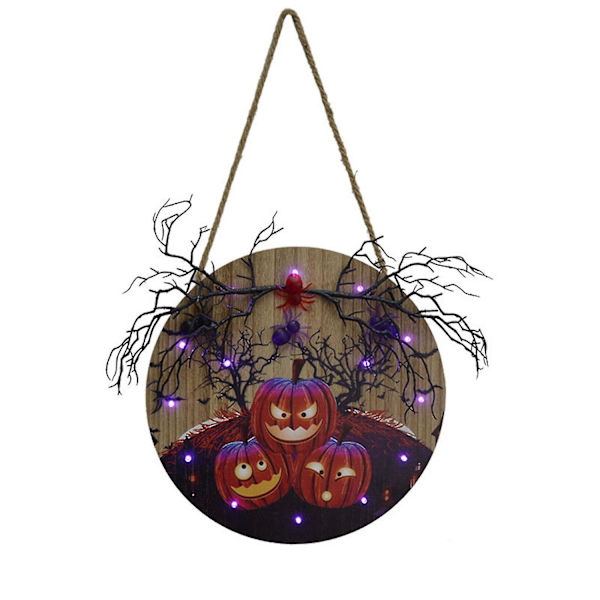 Riippuva Puinen Ovikoriste Halloween-Koristeluun