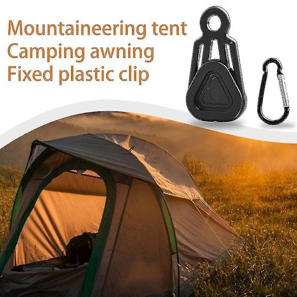Tarpklämmor Set, Utomhus Camping Klättring Tält Fästklämma Heavy Duty Lås Grepp Markis Klämmor Multifunktionell Vindtät Vindrep - Tillbehör (10st, svart)