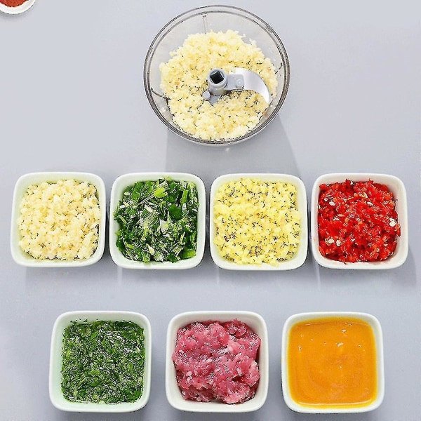 Mini bærbar multifunktionel hvidløgsløg, grøntsagsskære Kødtype Food Mixer Crusher
