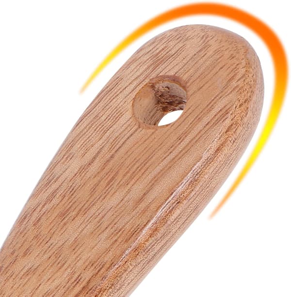 2 stk. trespatel kokekar lang håndtak design flat snu solid tre elegant