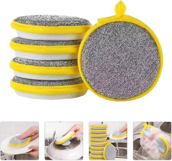 20 st disktrasor köksskrubbar för disk non-stick yta förbättrad tjocklek robust nylonsvamp