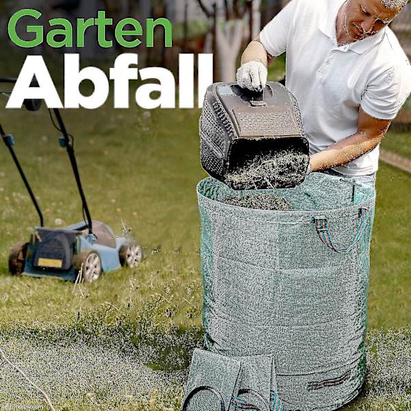 Haveposer Sæt af 3 272l - Havepose 4 Håndtag Ekstra Robust + Foldbar, Selvstående Posebeholder til Græs, Blade, Haveaffald, Grønt Klip