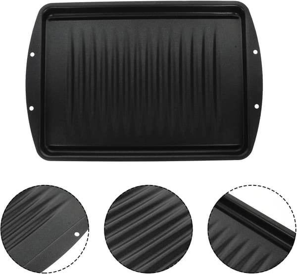 Non-stick Grillpanne Camping Grillpanne Solid Jern Grillplate Jevn Oppvarming Utendørs Grillbuffet Matlaging