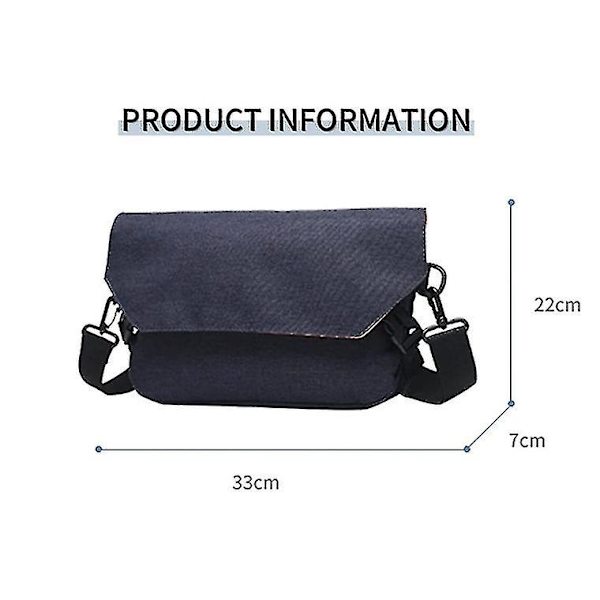 Mænds Messenger Taske Vandafvisende Canvas Crossbody Tasker Let Skuldertaske