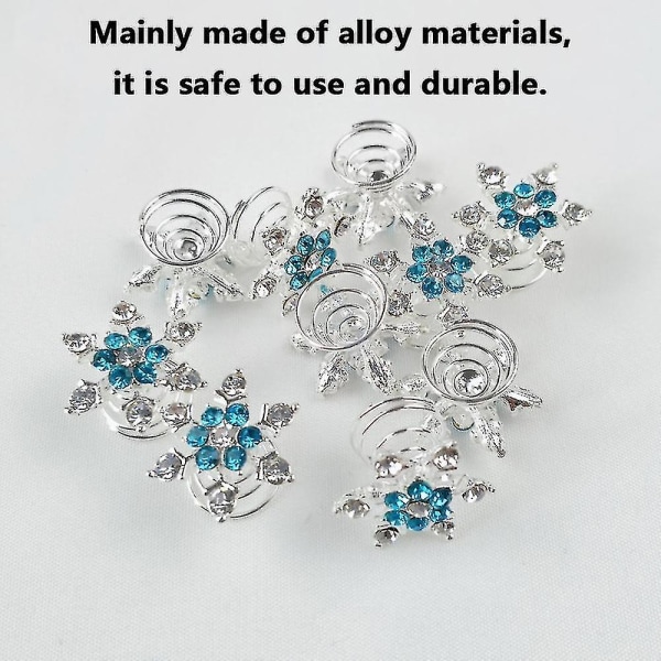 4 stk Crystal Snowflake Pearl Rhinestone Applique Dekorasjoner