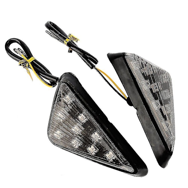 2 stk Blinklys, Amber Led Blinklys, 12v Trekant Strobe Markering Lys Universal Gul Lys