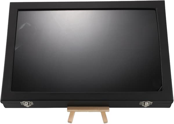 Shadow Box Display Case til smykkenåle og emblemer med elegant design, dobbelt placering