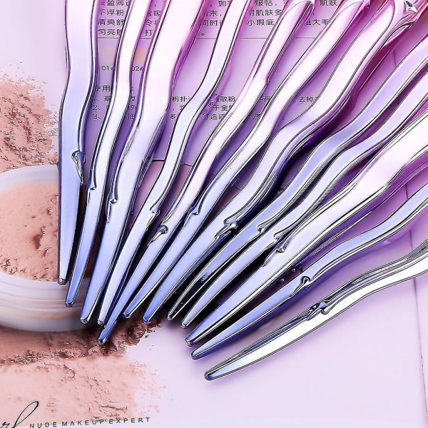 12 stk Spiral Makeupkoster Kunstig Fiber Lilla