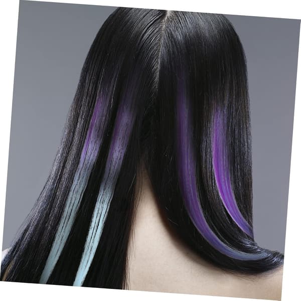 20 st gradient peruk hårförlängning hårknippe slingor för feststyling material lätt att fästa och bära
