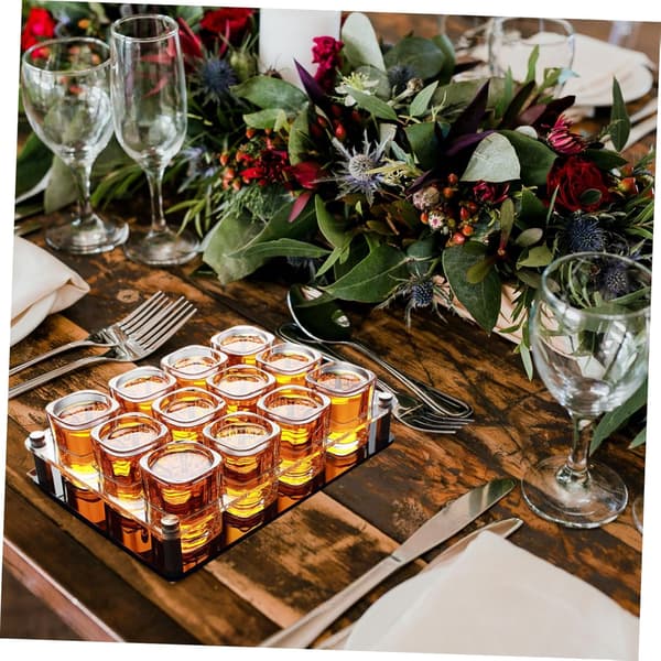 Shotglasbakkeholder til whiskyglas, ølglas og festdrinks