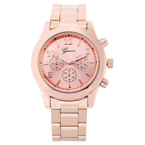 Elegant Dame- og Pigeur Kvinders Charmerende Geneva Stål Kvarts Armbåndsur