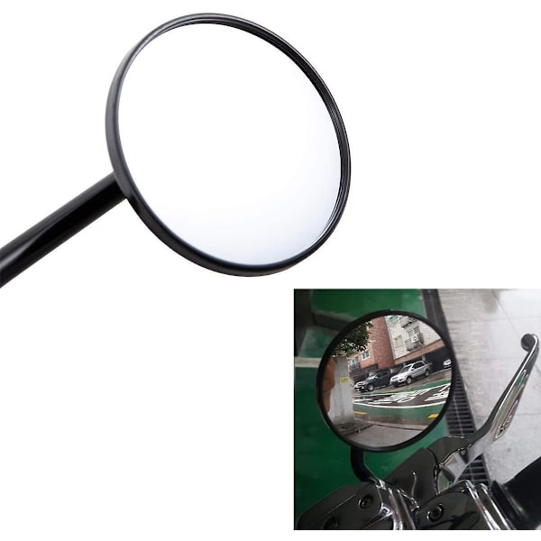 Motorcykel Spegel, 8mm Rund Motorcykel Spegel (svart)