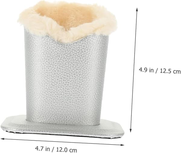 Set med 2 glasögonhållare i silverläder med plyschfoder, för flera solglasögon