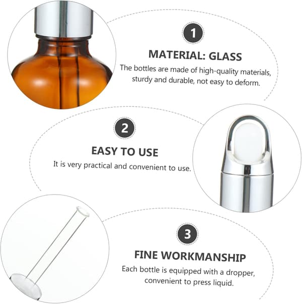 10 st eteriska oljeflaskor i glas med droppkork, läckagesäkra reseparfymflaskor för aromaterapi och gör-det-själv-projekt