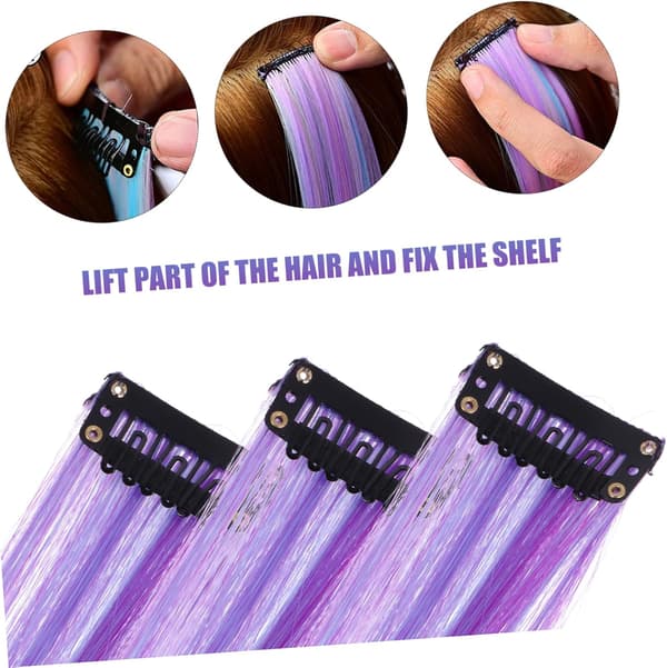 20 st gradient peruk hårförlängning hårknippe slingor för feststyling material lätt att fästa och bära