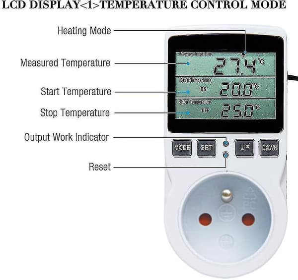 Digital Temperaturregulator Termostatkontakt 230V
