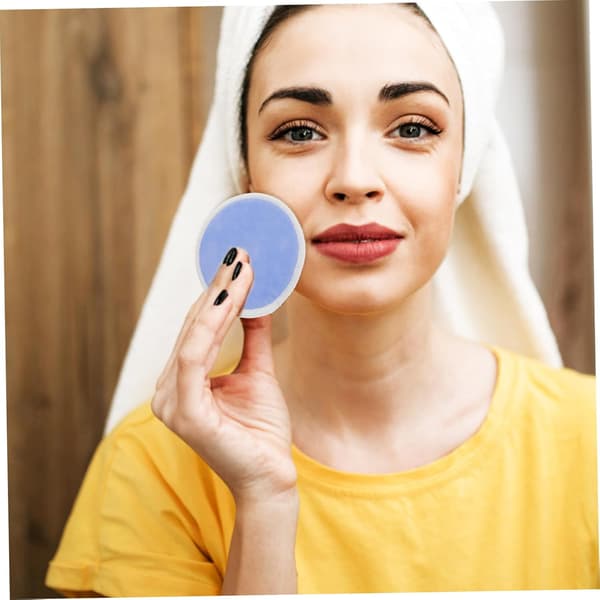 Genanvendelige makeupfjernerpuder af bambusfiber, 7 stk. sæt, vaskbare ansigtspuder