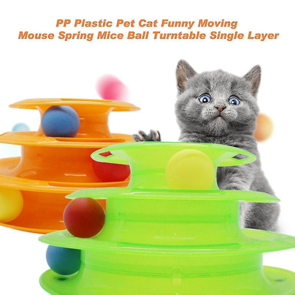 3-lags Pet Cat Intelligence Triple Play Disc platespillerleketøy