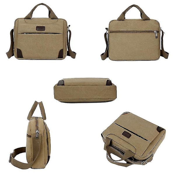 Herrar Canvas Crossbody Vandring Militär Messenger Sling Axelväska