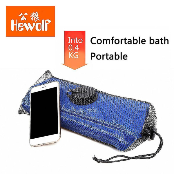 Solar varmtvandspose 20L blå gitter PVC bærbar badning