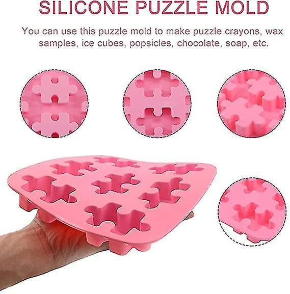 Puslespil Silikon Bageform DIY Harpiks Non-stick Silikonform