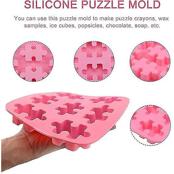 Puslespill Silikon Bakeform DIY Harpiks Ikke-klebende Silikonform