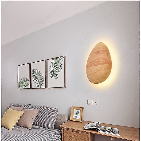 8W LED Trævæglampe Sengelampe Soveværelse Varmt Lys