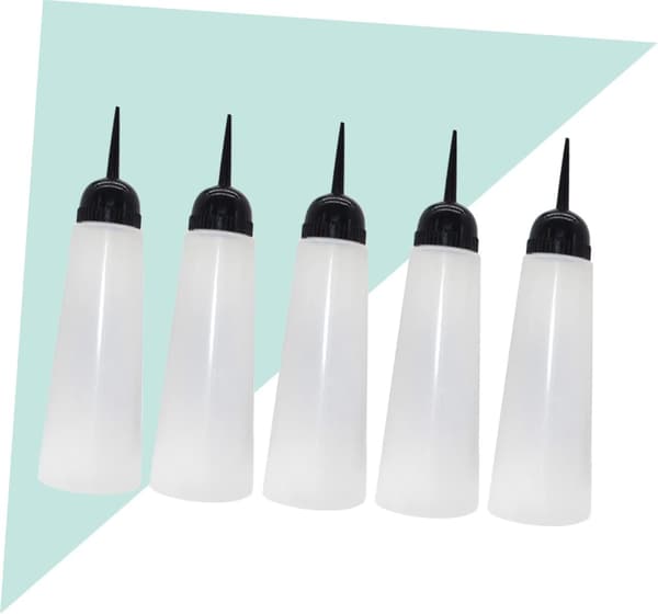 5 st 160 ml hårfärgningsflaskor med halkfritt LDPE-material och läckagesäkert munstycke
