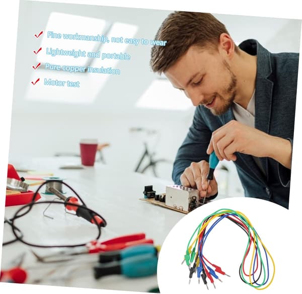 10 stk bananpluggledninger for multimeter testing Multimeterledninger bananplugger