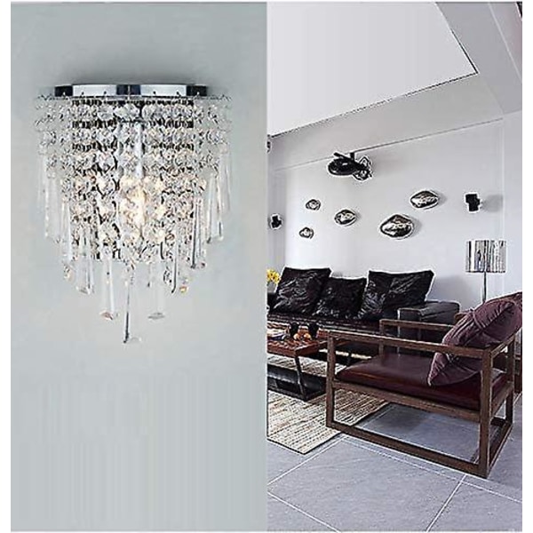 Moderne Krystall Vegglampe Krom Sconce Vegglampe For Stue Bad Hjem Innendørs Belysning Deco