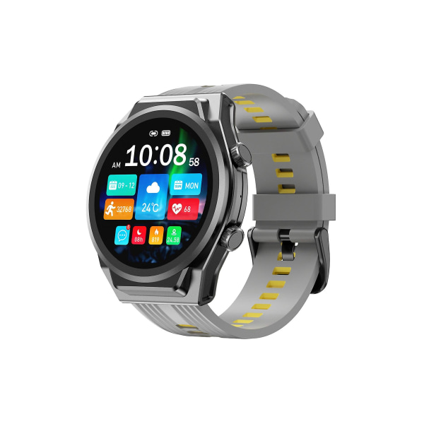 Smart Watch støtter hjertefrekvens Blodtrykk Bluetooth Calling Message Push Offline Gray glue