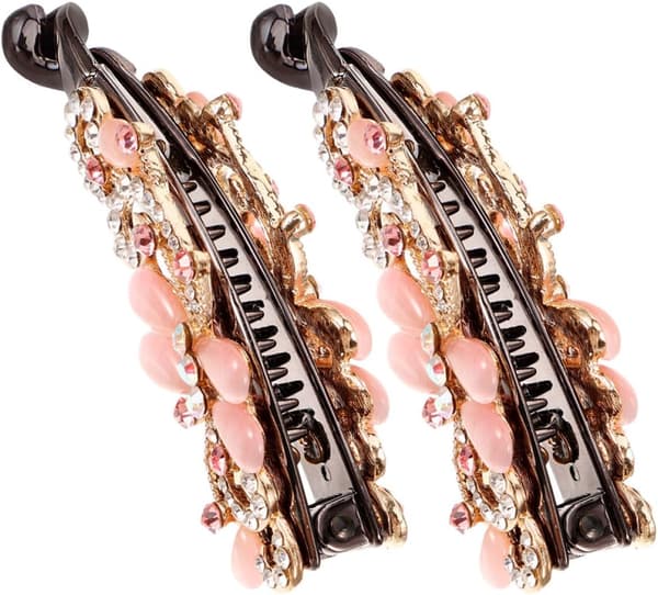 2 st strass rosettklämma elegant hårklämma snygga håraccessoarer