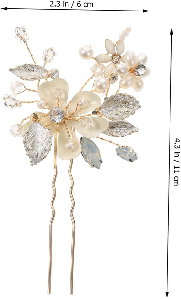 Pärlhårnål U-form Bröllop Hårklämma Eleganta Brud Håraccessoarer