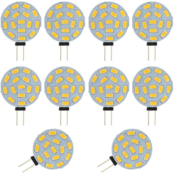 10 kpl Led Bi-pin -lamppua 2w G4 pyöreä 15 Smd5730 Dc Ac 12-24v