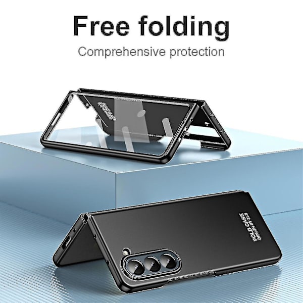 Samsung Z Fold 5 -kotelo S Penillä ja S Pen -pidikkeellä, sisäänrakennettu näytönsuoja, Galaxy Z Fold 5 -kotelo blue