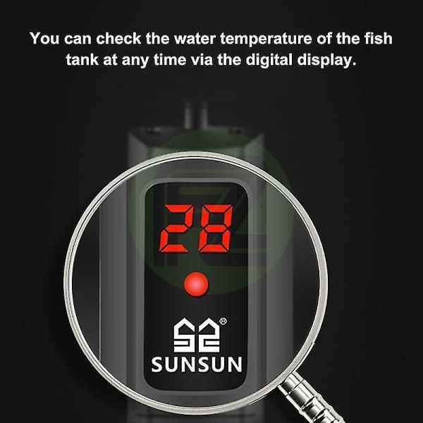 Sunsun Aquarium upotettava lämmitin Fish Tank LCD-näyttö