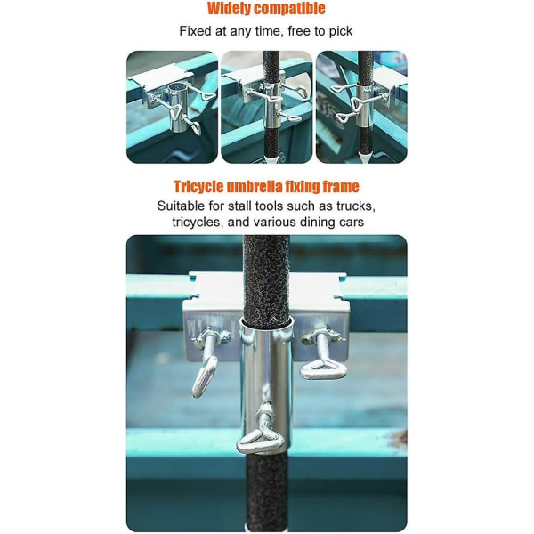 Parasollholder for rekkverk - Fastmontert hylle for parasollbase