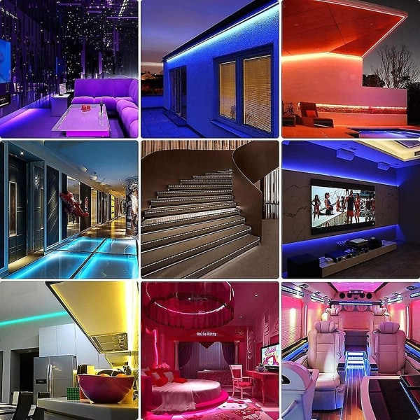 65,6 fot 20m Smart RGB LED-lysstripe Bluetooth Musikk Synkronisering Farge