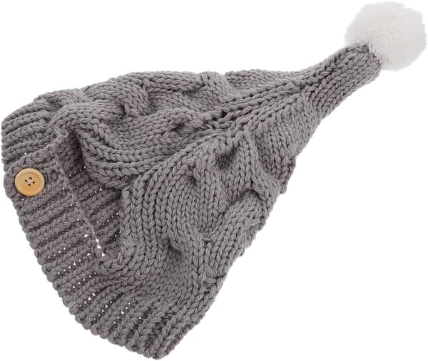 Stickad mössa härlig tjock varm ullmössa för hösten chic design bekväm att bära present