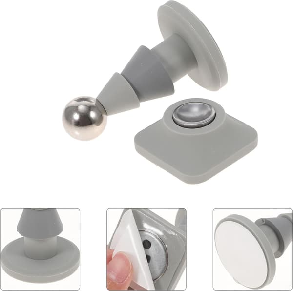 Magnetisk dørstopper gulvmontert liten silikon dørstopper for hjemmebad leilighet gulvmontering