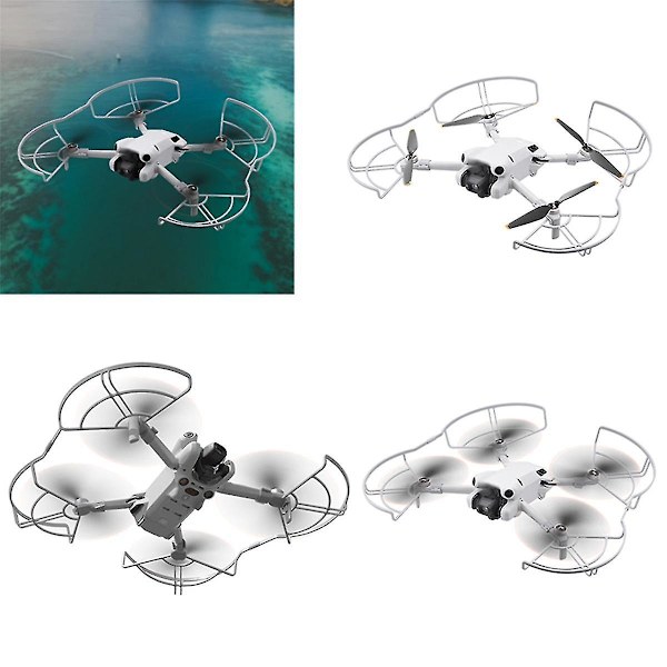 Propellerbeskyttelse til Mini 4 Pro Landing Gear Integrerede Propellerbeskyttere Skjolde Ringe Dronebeskyttere Tilbehør