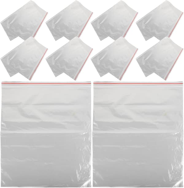 10 st akvarellpapper med dragkedja, dokumentpåsar, plastförpackningspåsar