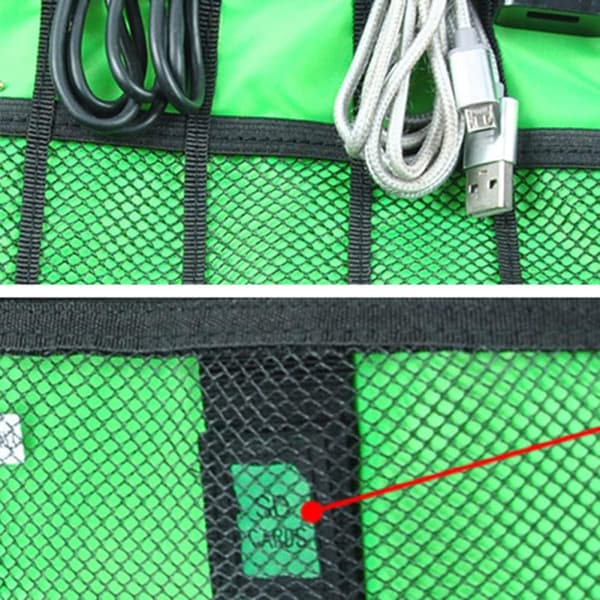2-lags kabelorganisering Bag Kamuflasje Allsidig tilbehørsveske for elektronikk