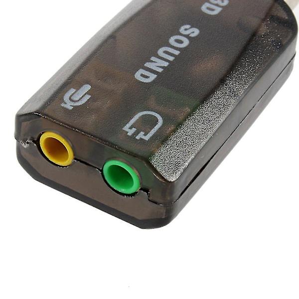 USB2.0 Audio Headset Hovedtelefon Mic Mikrofon Jack Adapter