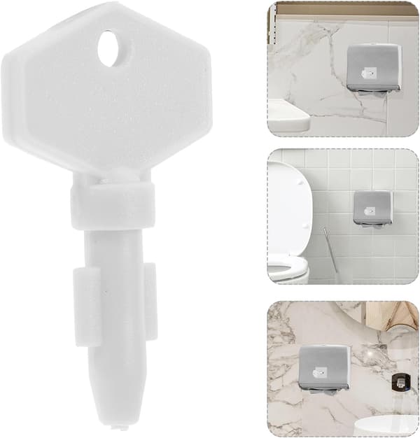 Nøgle til toiletpapirdispenser, erstatning for kommerciel dispenser til rullepapirholder