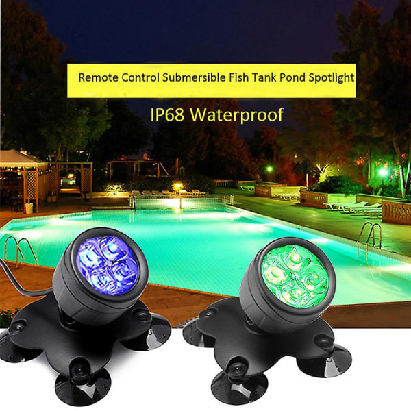 2-pakks undervanns RGB LED-lys, 360 justerbare fontene julelys, IP68 vanntett landskapslys