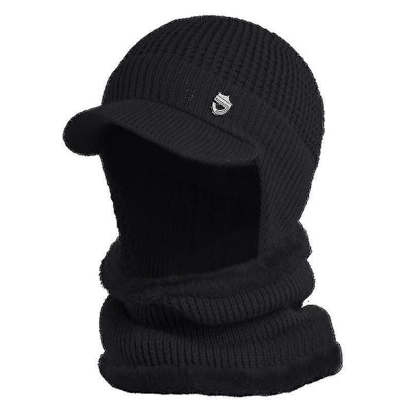Vinterstrikket Hat med Øreklapper